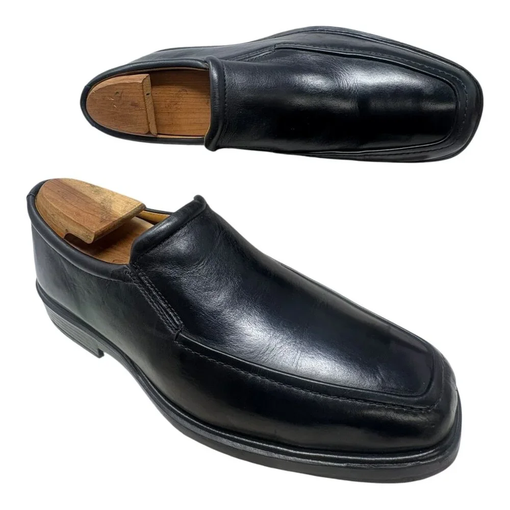 Johnston Murphy‎ Goodwin Black Leather Venetian Loafers